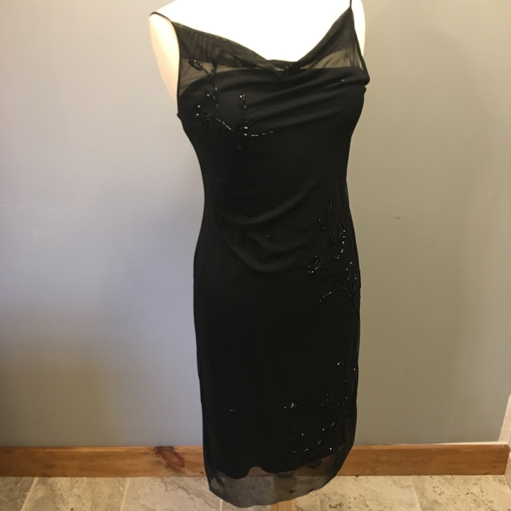 Shelli Segal Sheer Slip Dress